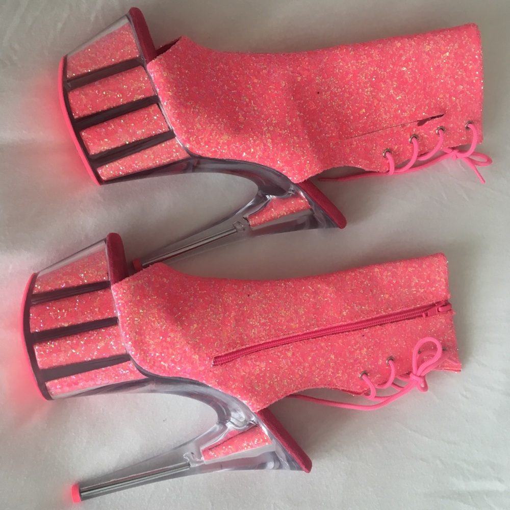 Pleaser UV reactive ankle booties *NIB*
